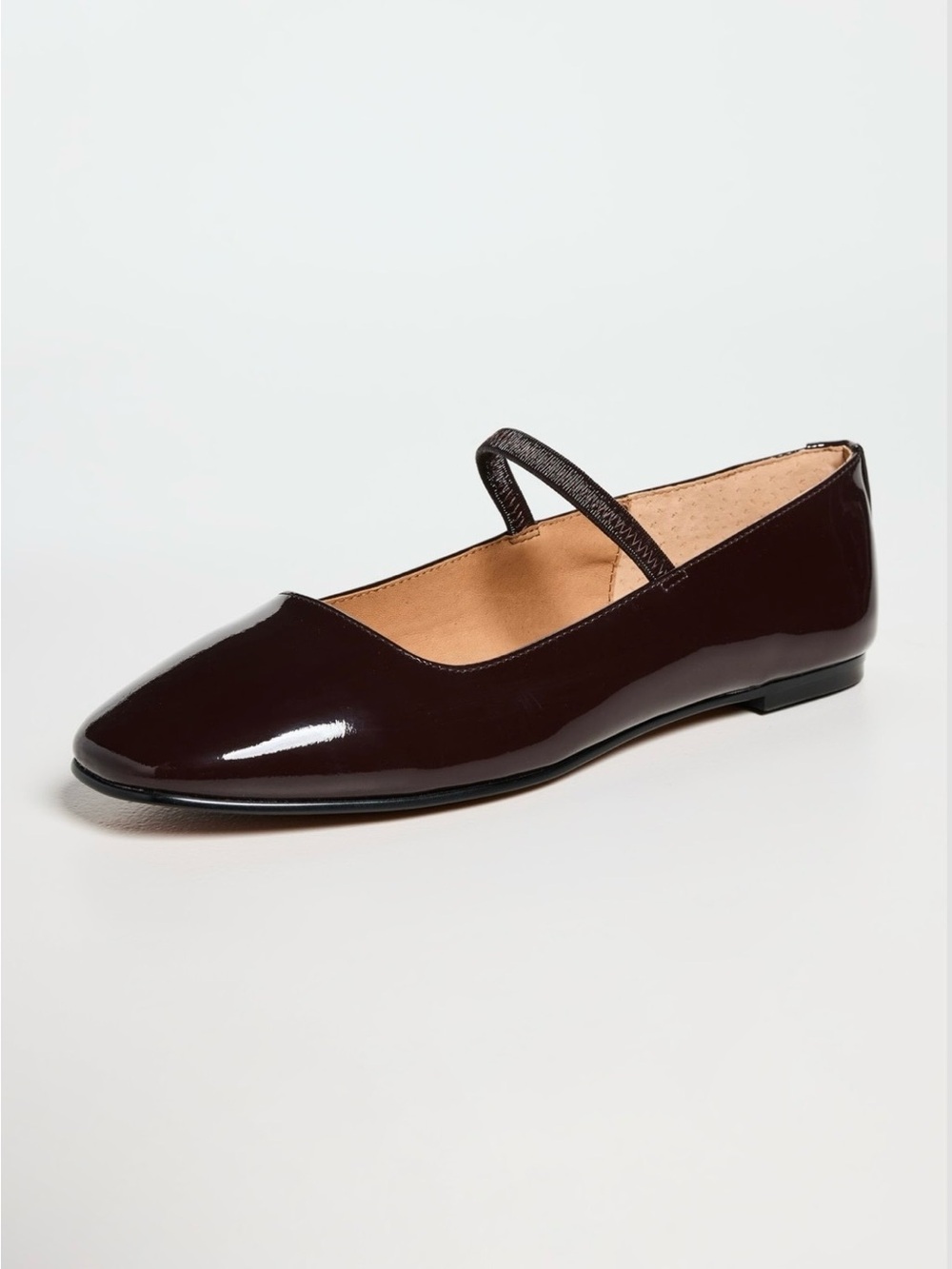 Madewell Women’s Patent Mary Jane Flat - Dark plum Greta